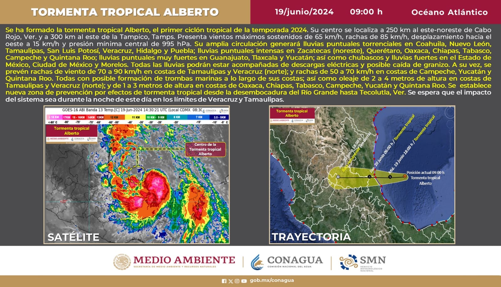 Alberto Ya Es Tormenta Tropical Est Muy Cerca De Tampico El Mercurio