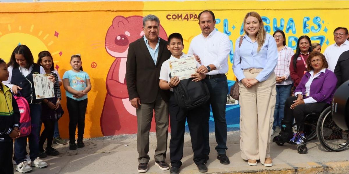 Develan el mural “El Agua es Vida y Paz’’