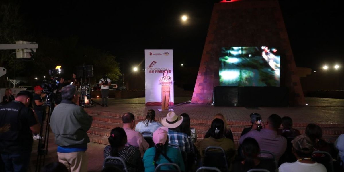 Arranca Carmen Lilia Canturosas tercera etapa de Nuevo Laredo se prende; instalarán más de 4 mil luminarias