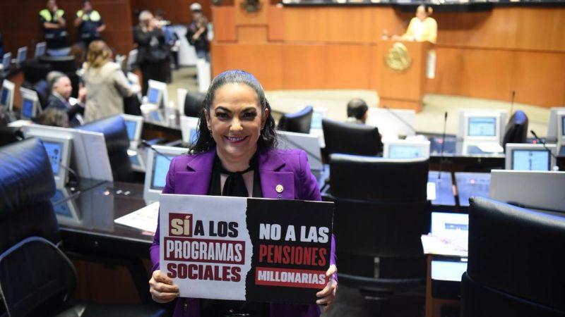 Senadores de Morena respaldamos la reforma de la presidenta Claudia Sheinbaum para terminar con pensiones doradas: Olga Sosa