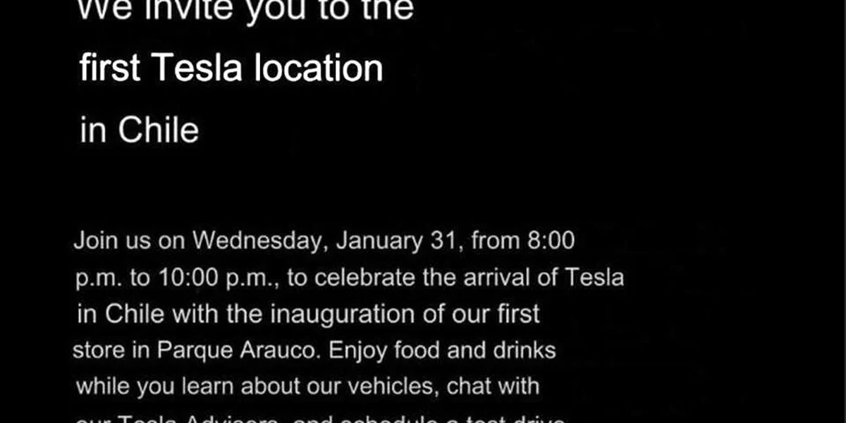 Abrirá Tesla su primera tienda en Chile este mes