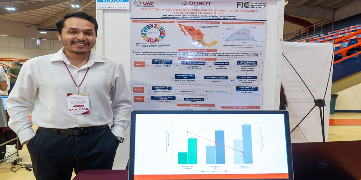 Alumnos de la UAT crean modelo de IA para optimizar la generación de energía solar
