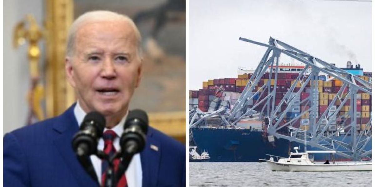 Visitó Biden puente colapsado en Baltimore; reabrirán ruta marítima