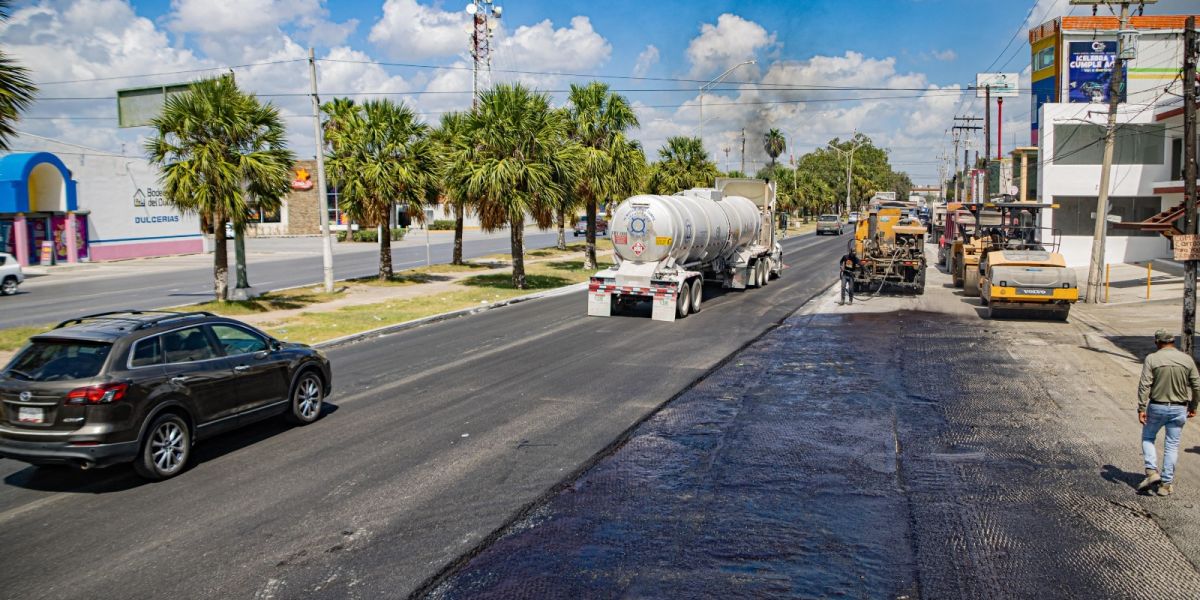 Rehabilitan Estado y Municipio pavimentación asfáltica del boulevard “Manuel Cavazos Lerma”