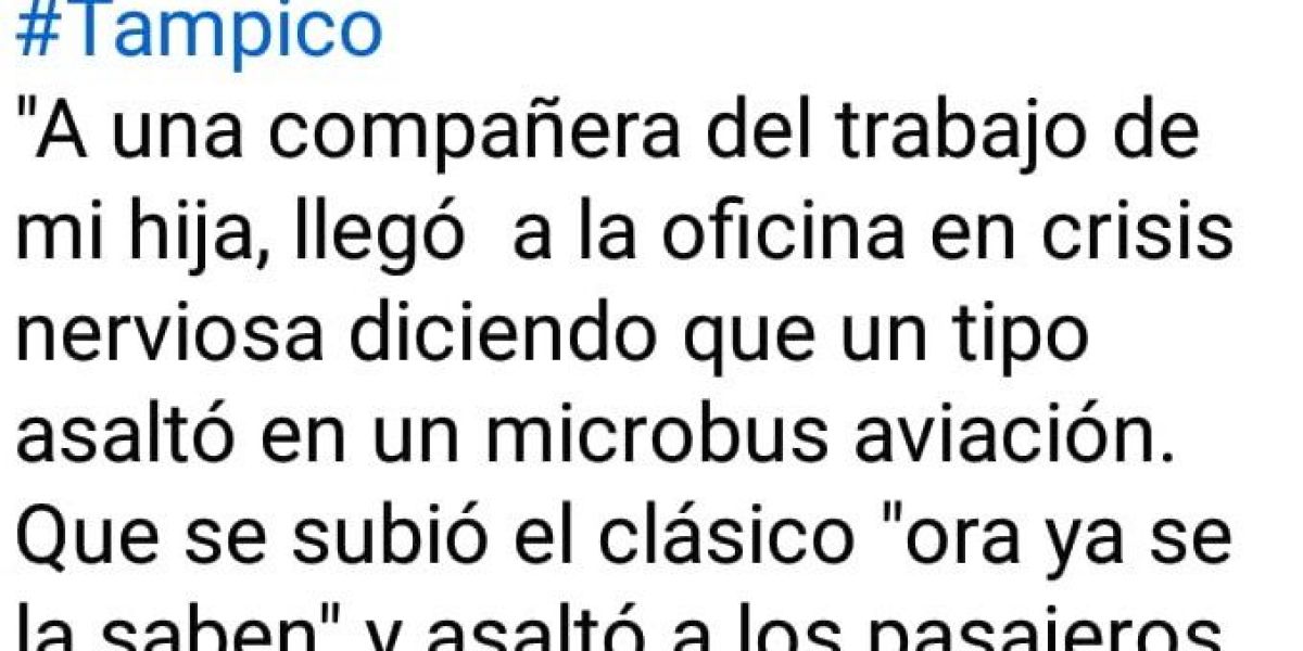 Aumentan casos de atracos a pasajeros en microbuses