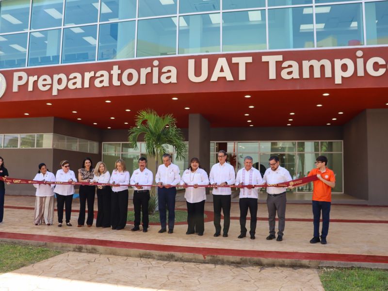 Reconoce Américo Villarreal calidad y pertinencia de la nueva Prepa UAT Tampico