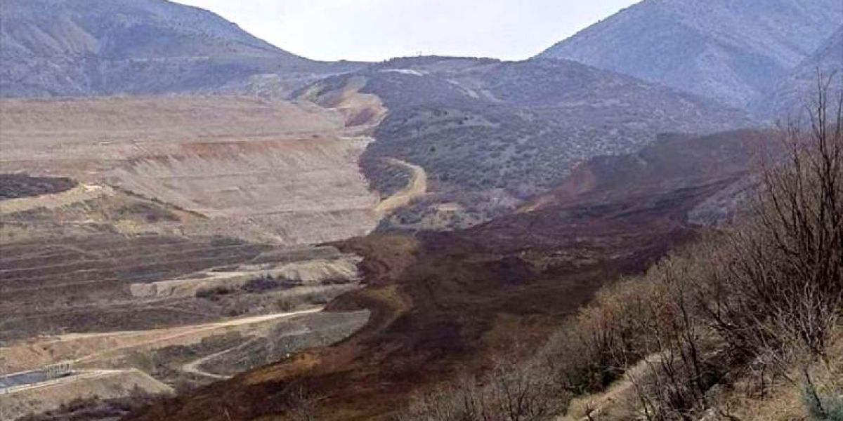 Contaminó agua deslave de tierra en mina de Turquía