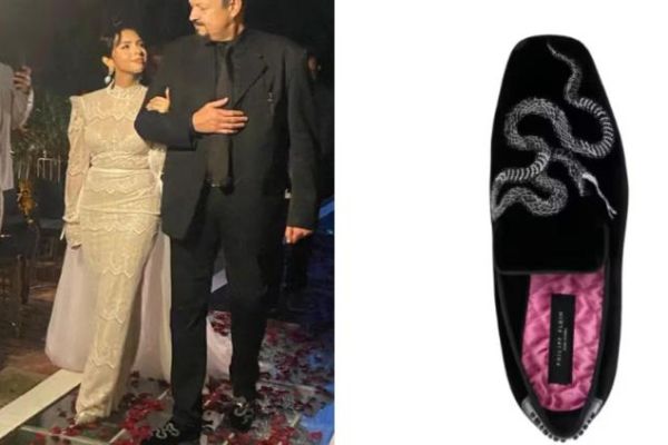 Esto cuestan los zapatos que usó Pepe Aguilar en boda de su hija