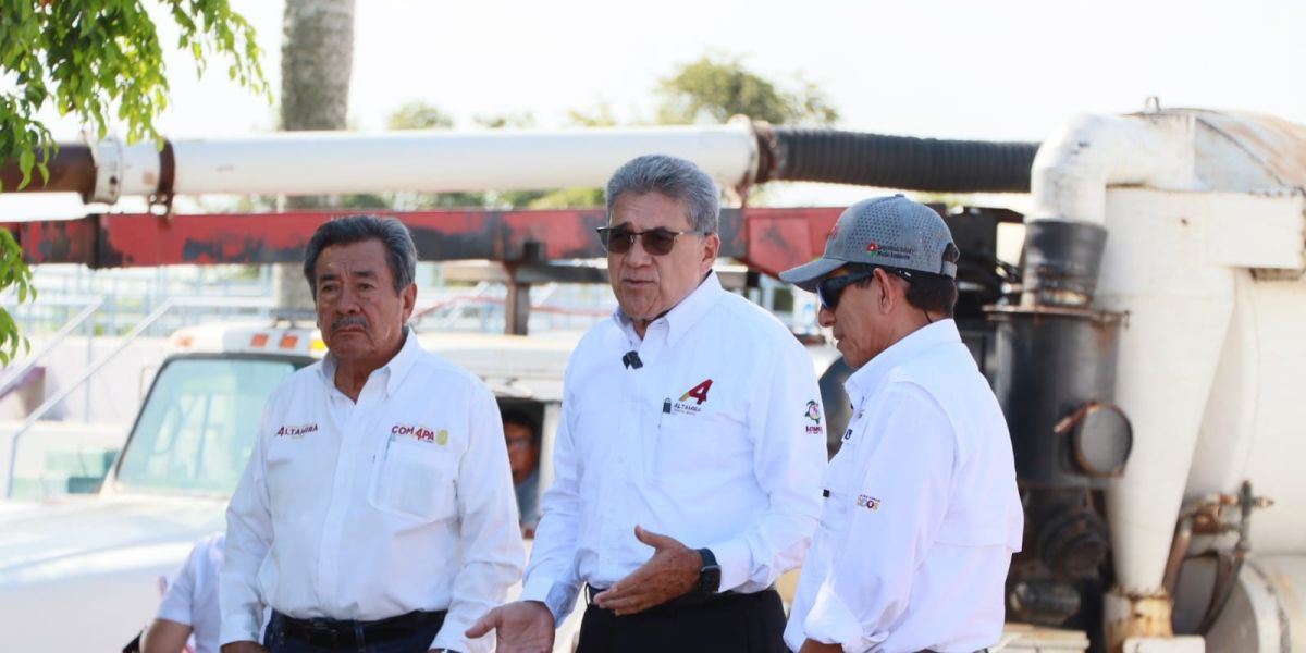 Supervisan alcalde y gerente general de COMAPA Altamira trabajos en planta DUPORT