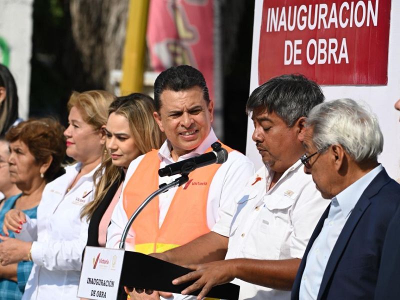 Rehabilitan pavimentación de la calle 27 Lauro Rendón