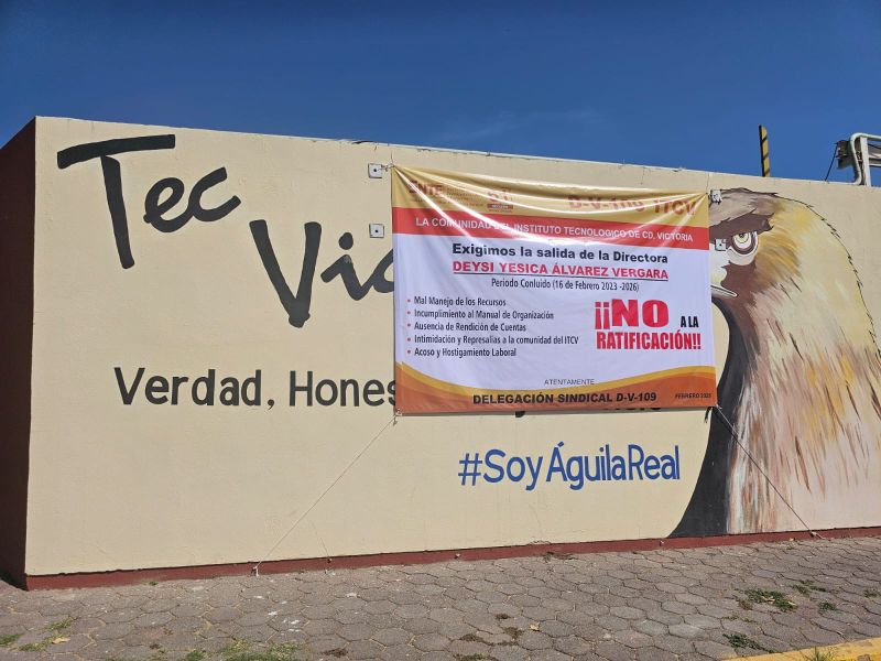 Con protestas, exigen relevo en la dirección del Tec Victoria
