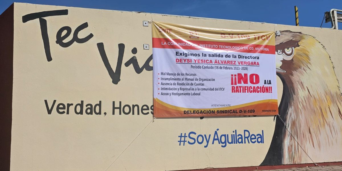 Con protestas, exigen relevo en la dirección del Tec Victoria