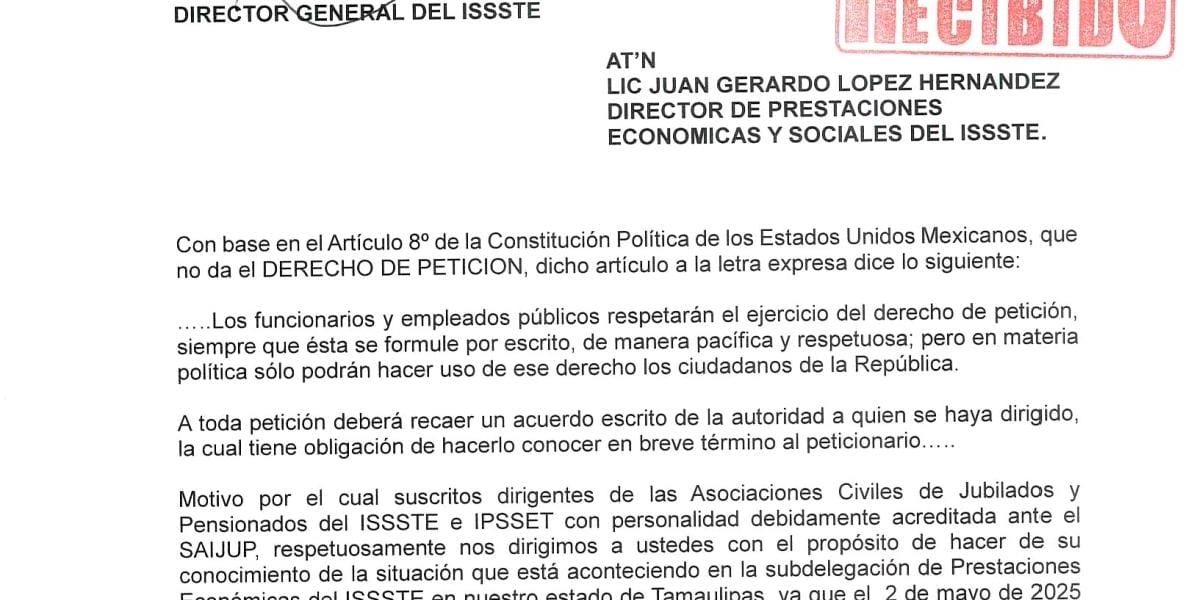 Exigen frenar imposición ilegal en el ISSSTE Tamaulipas