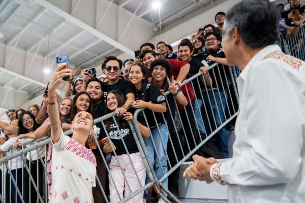Se reúne Claudia Sheinbaum con jóvenes tamaulipecos: son el eje central del presente
