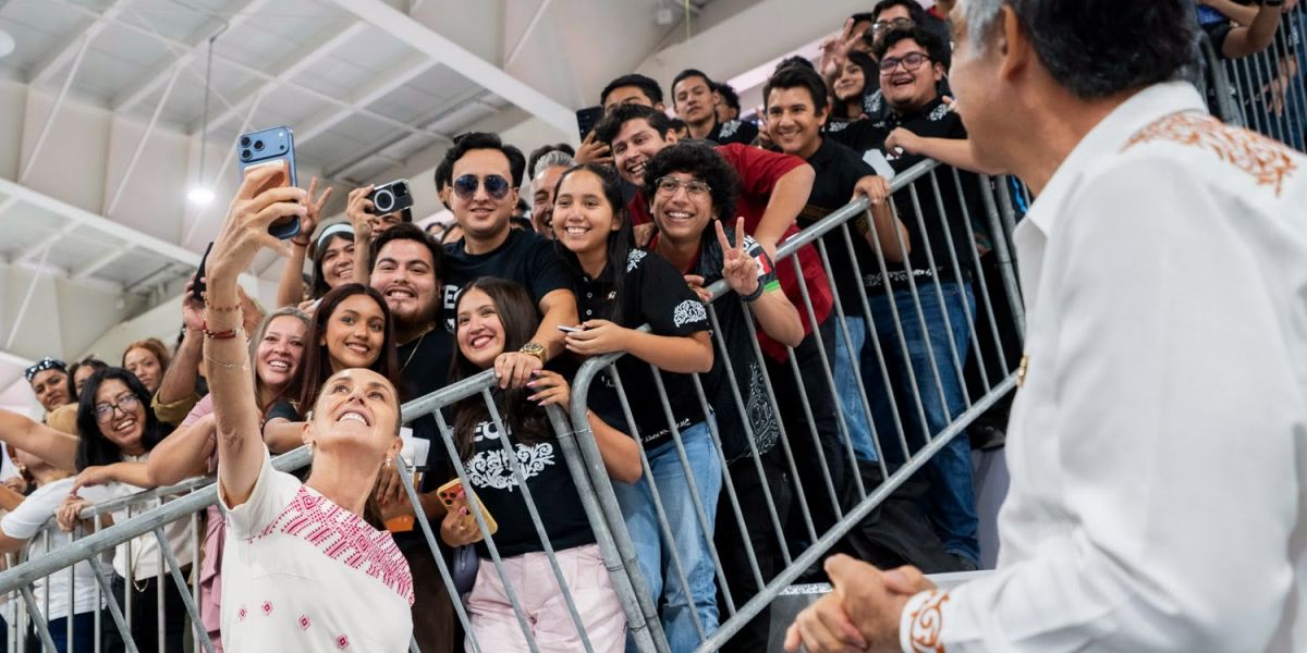 Se reúne Claudia Sheinbaum con jóvenes tamaulipecos: son el eje central del presente
