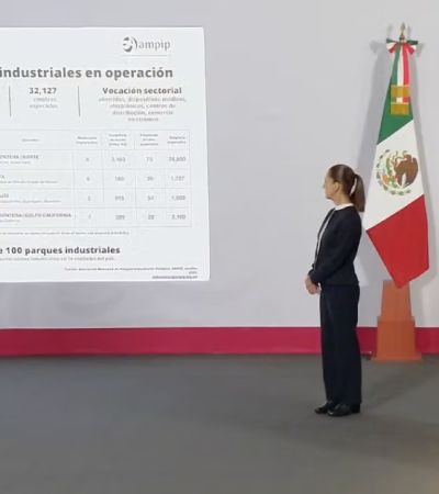 Gobierno de Sheinbaum anuncia desarrollo de 20 parques industriales con inversión de alrededor de 700 mdd