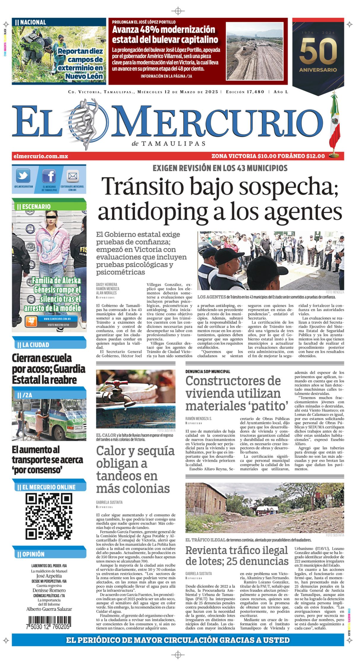 Tránsito bajo sospecha, antidoping a los agentes