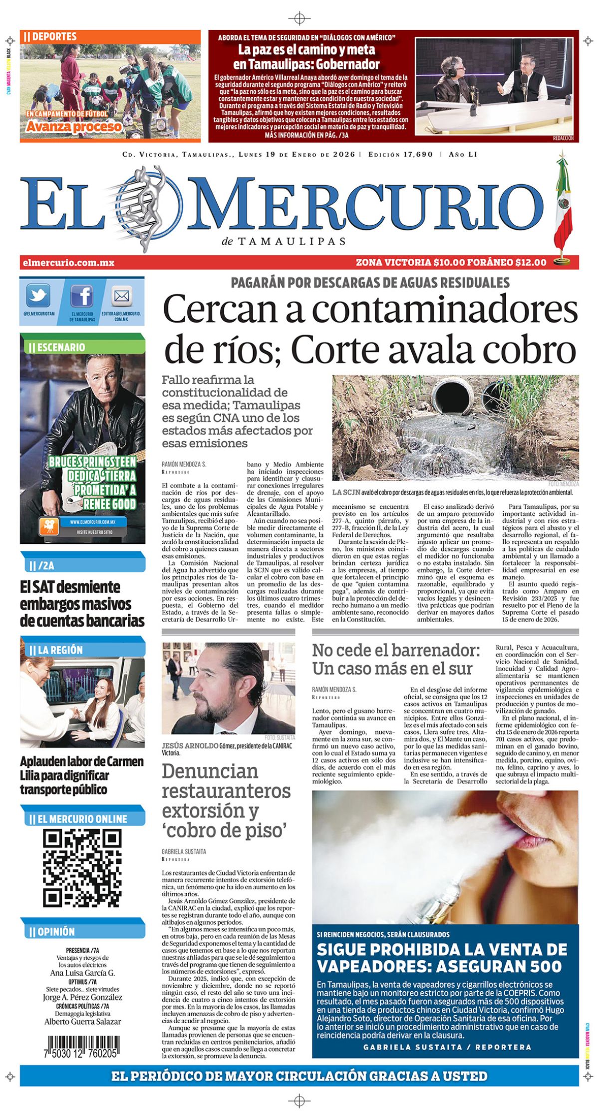 Cercan a contaminadores de ríos; Corte avala cobro