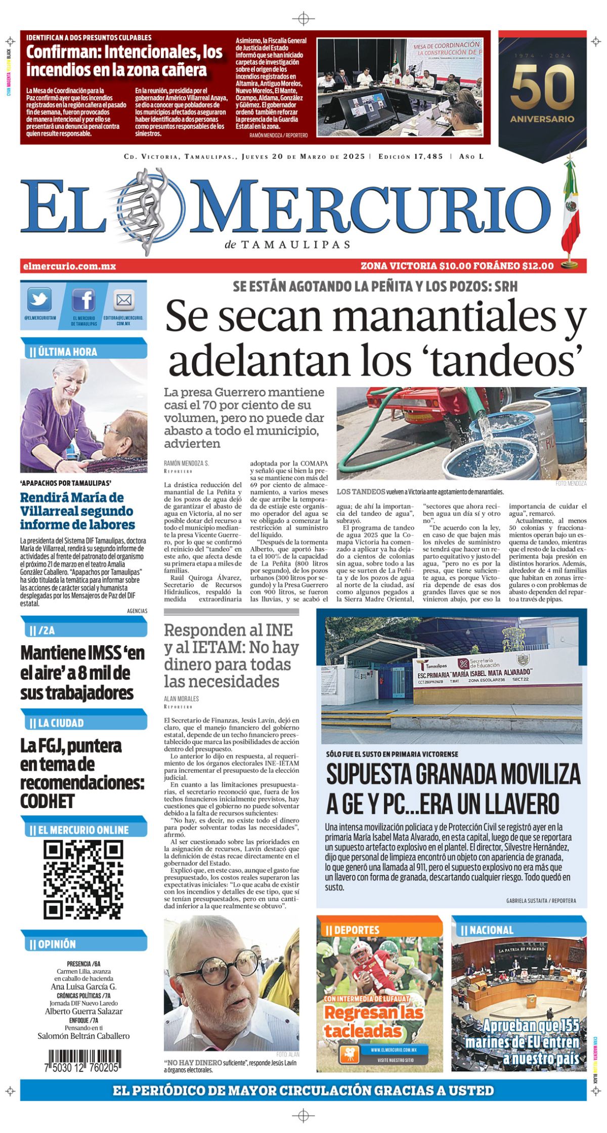 Se secan manantiales; adelantan los ‘tandeos’