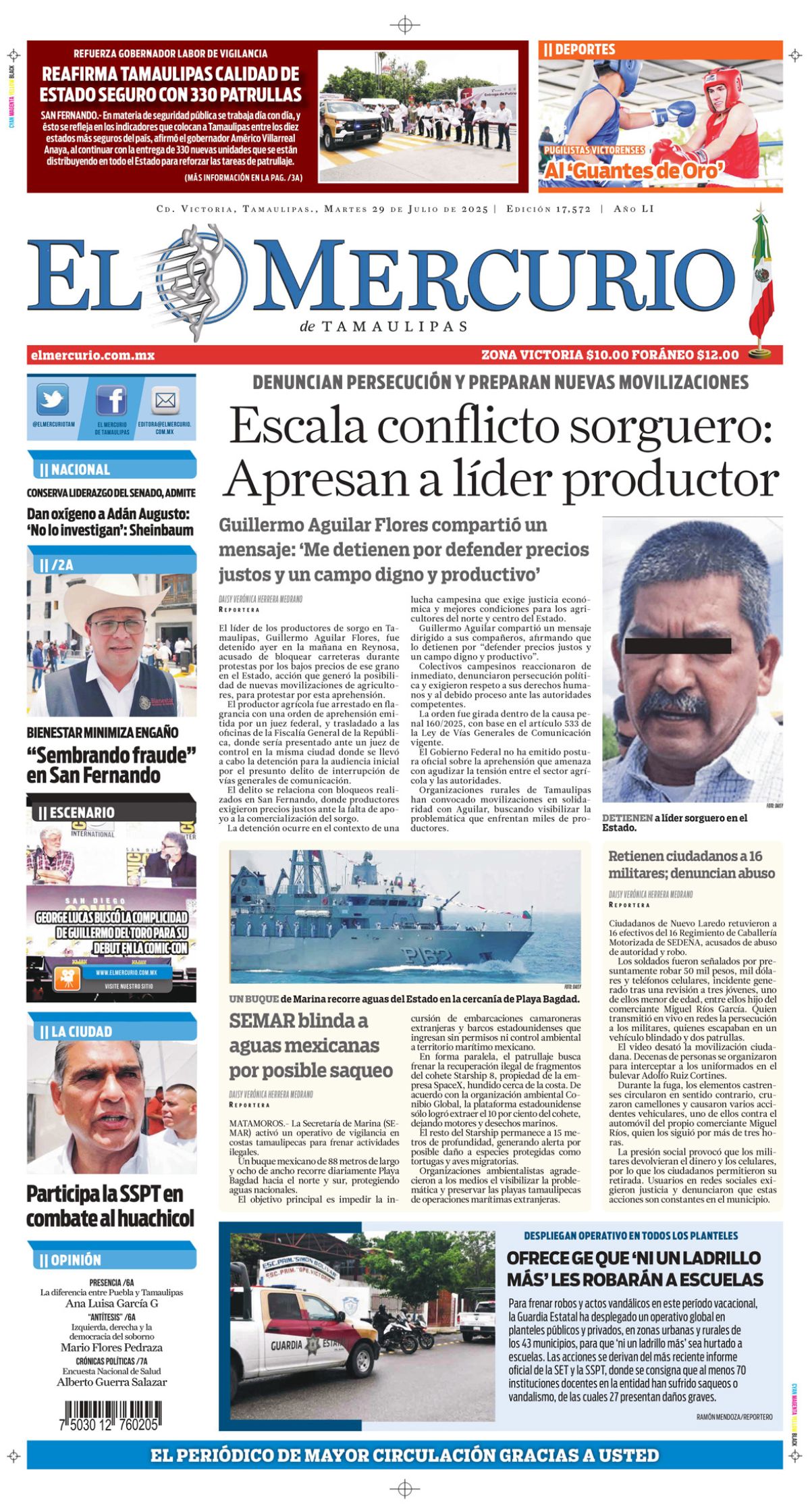 Escala conflicto sorguero: Apresan a líder productor