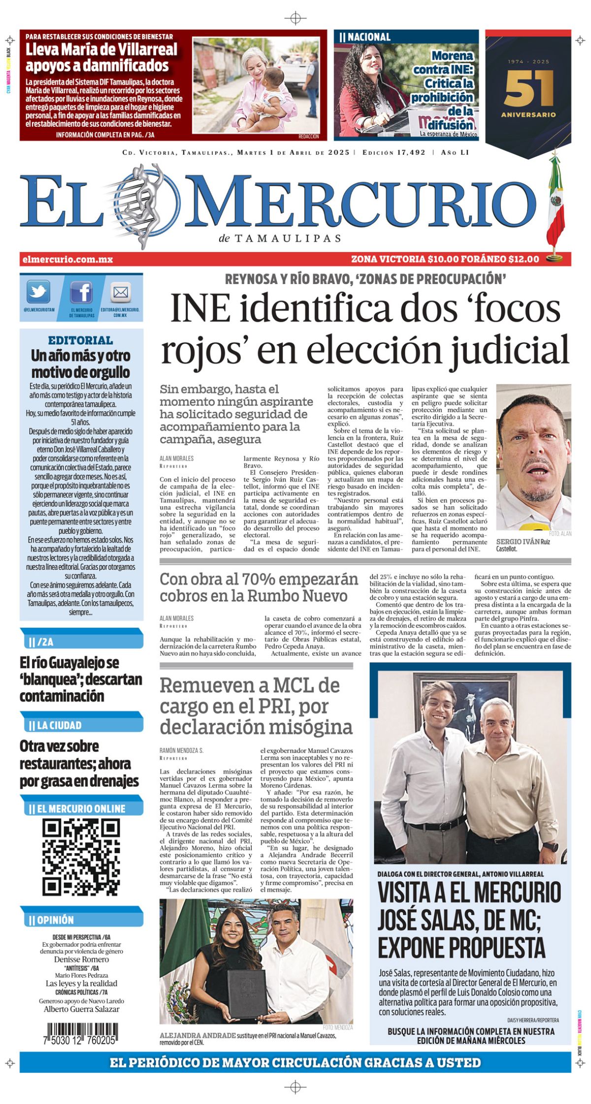 INE identifica dos ‘focos rojos’ en elección judicial