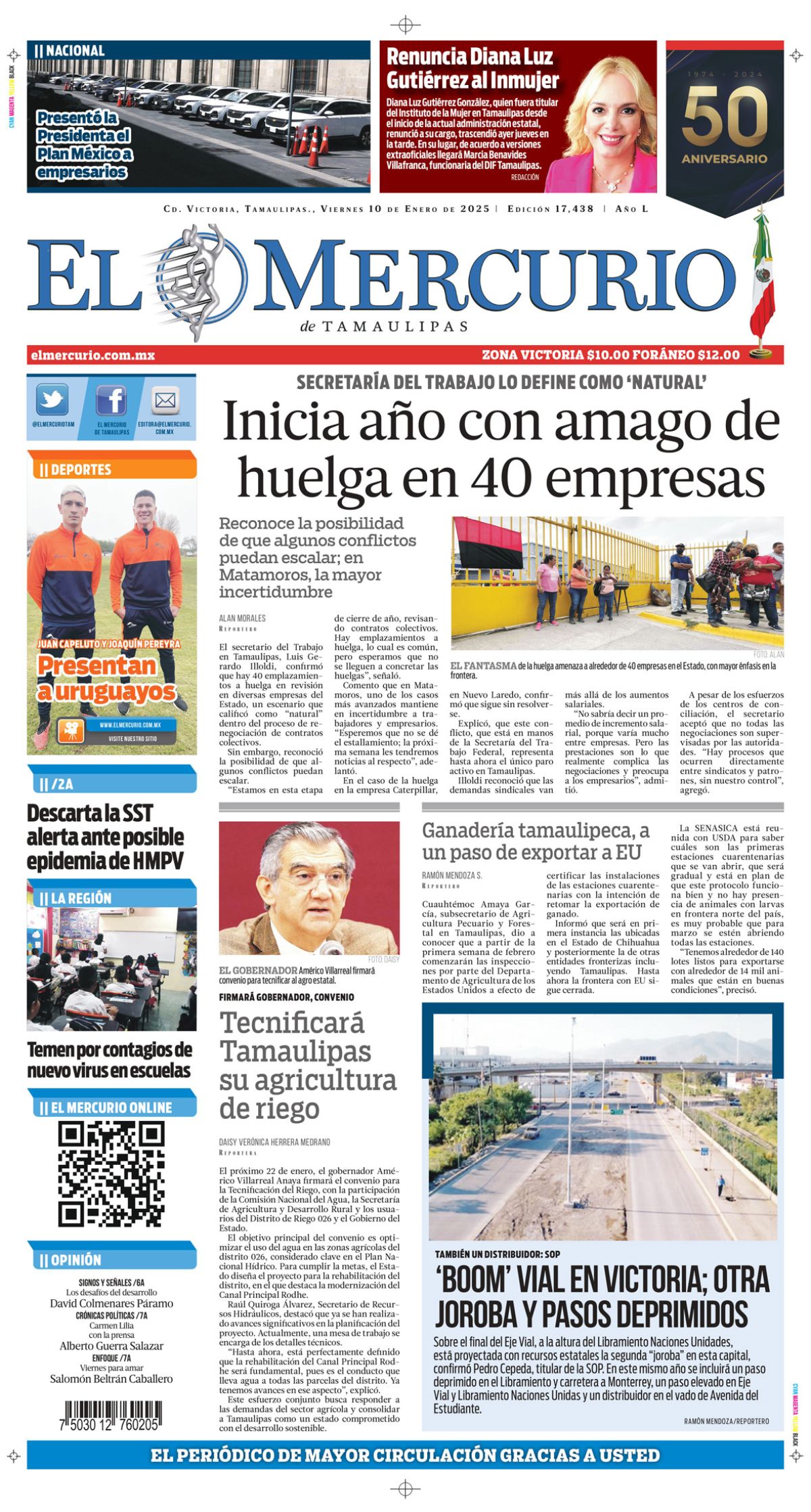 Inicia año con amago de huelga en 40 empresas