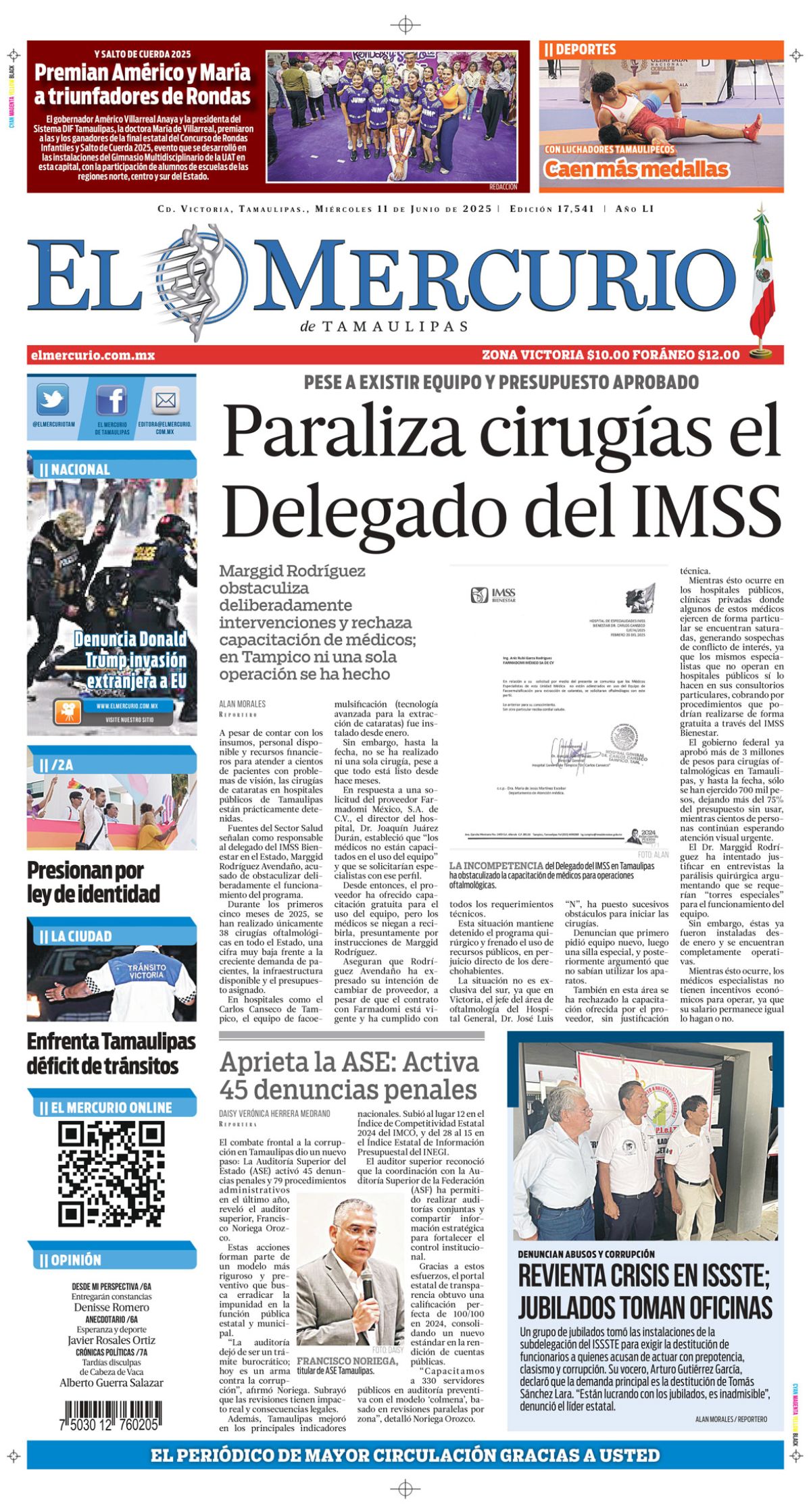 Paraliza cirugías el Delegado del IMSS