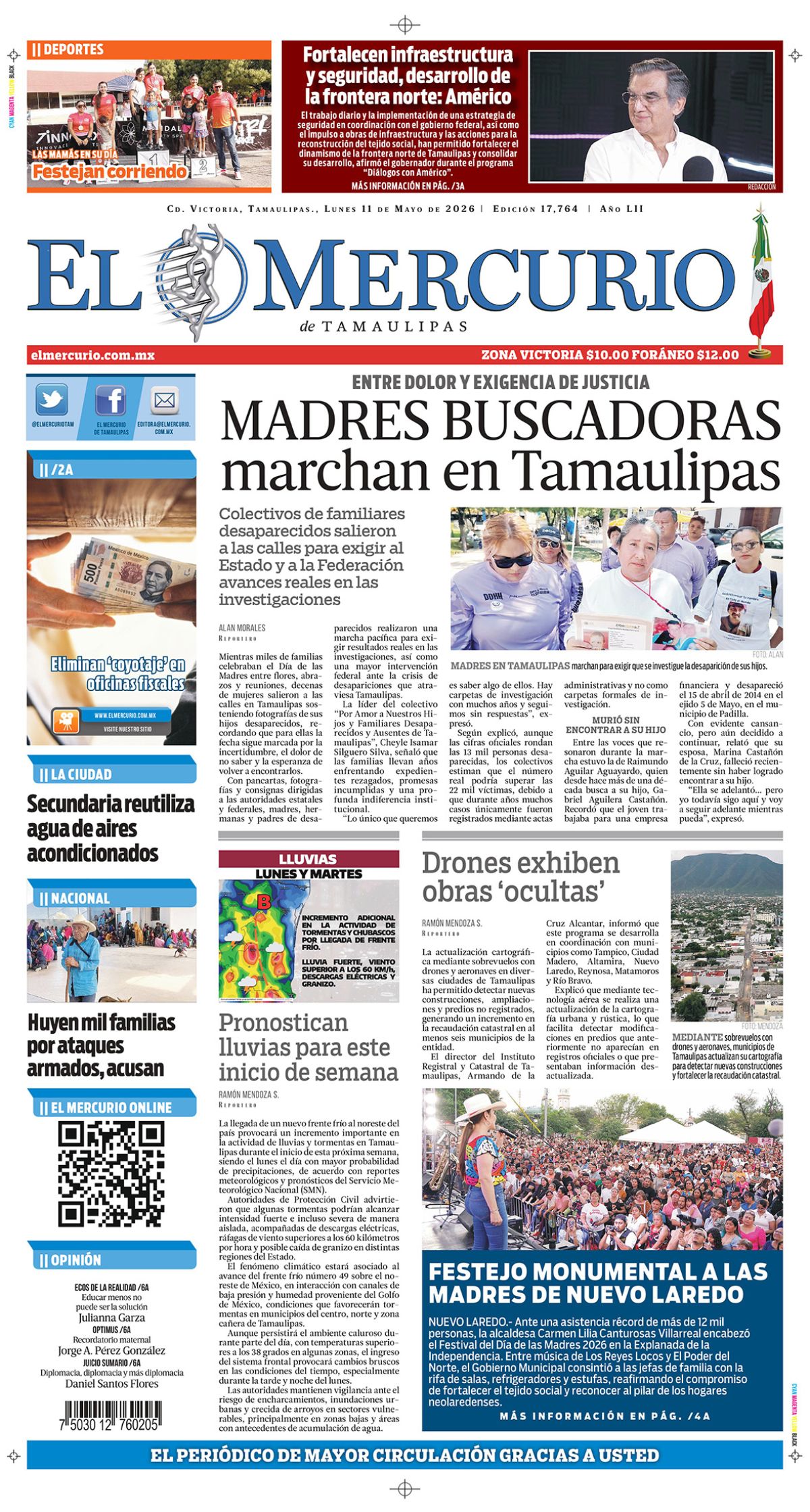 Madres buscadoras  marchan en Tamaulipas