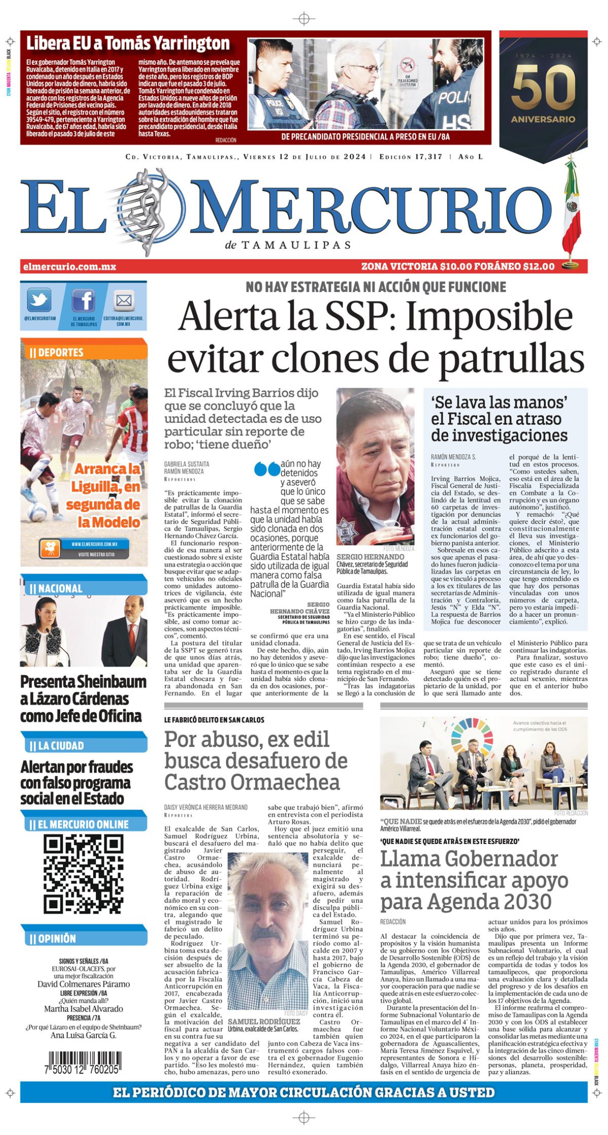 Alerta la SSP: Imposible evitar clones de patrullas