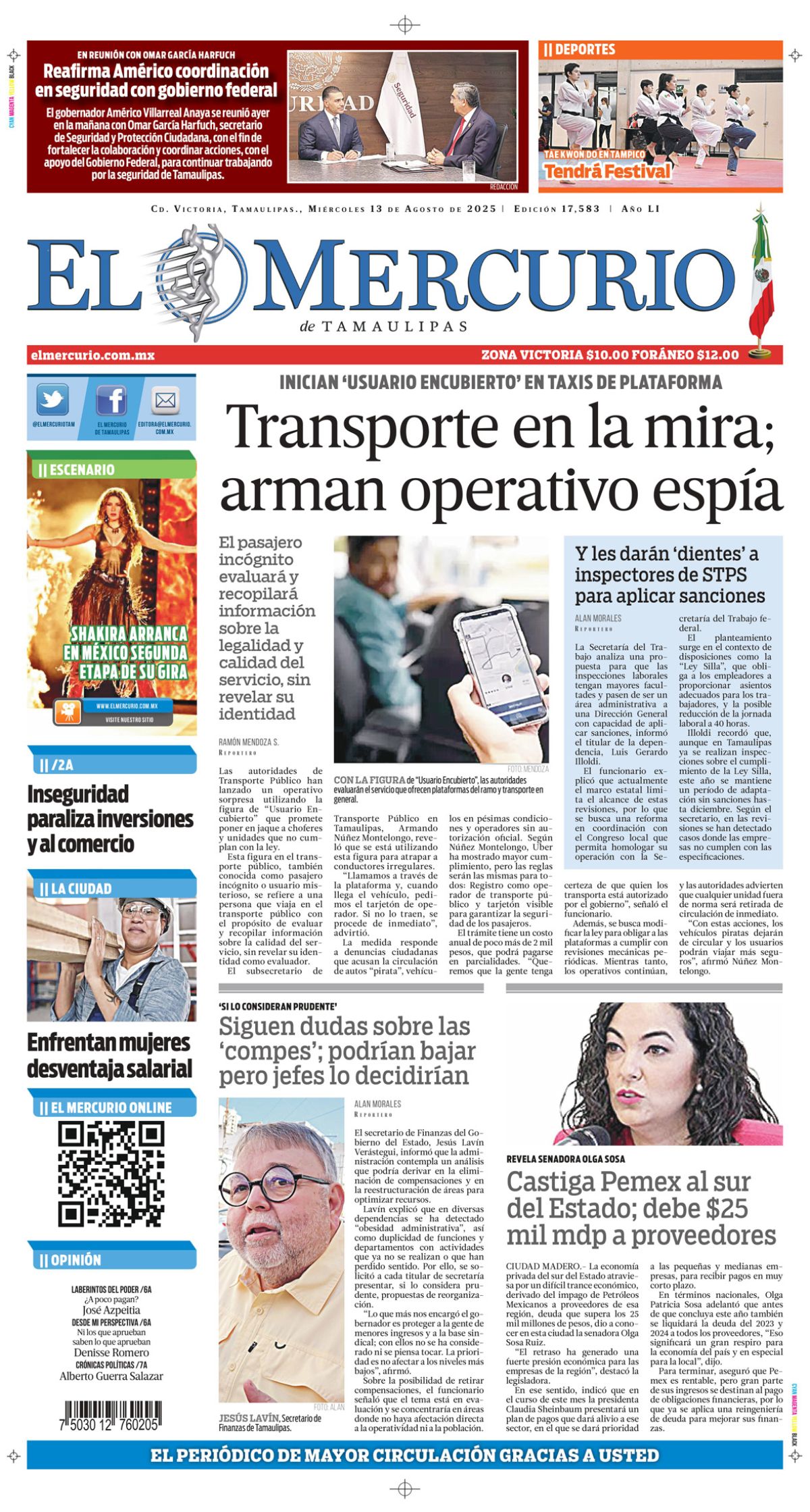 Transporte en la mira ;arman operativo espía