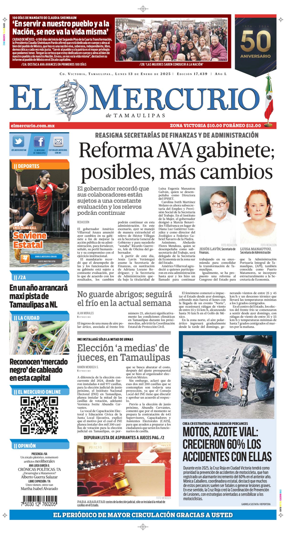 Reforma AVA gabinete; posibles, más cambios