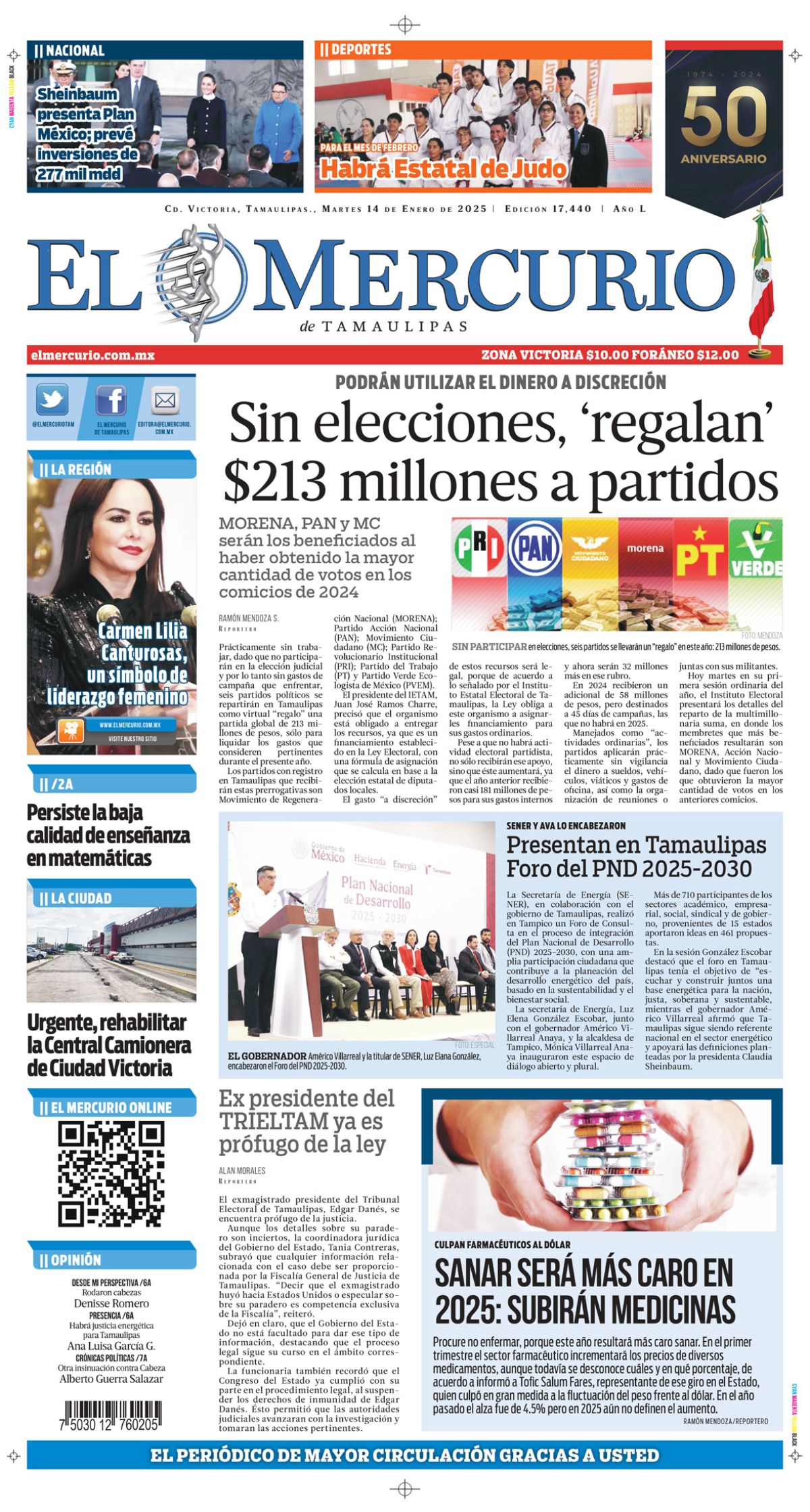Sin elecciones, ‘regalan’ $213 millones a partidos