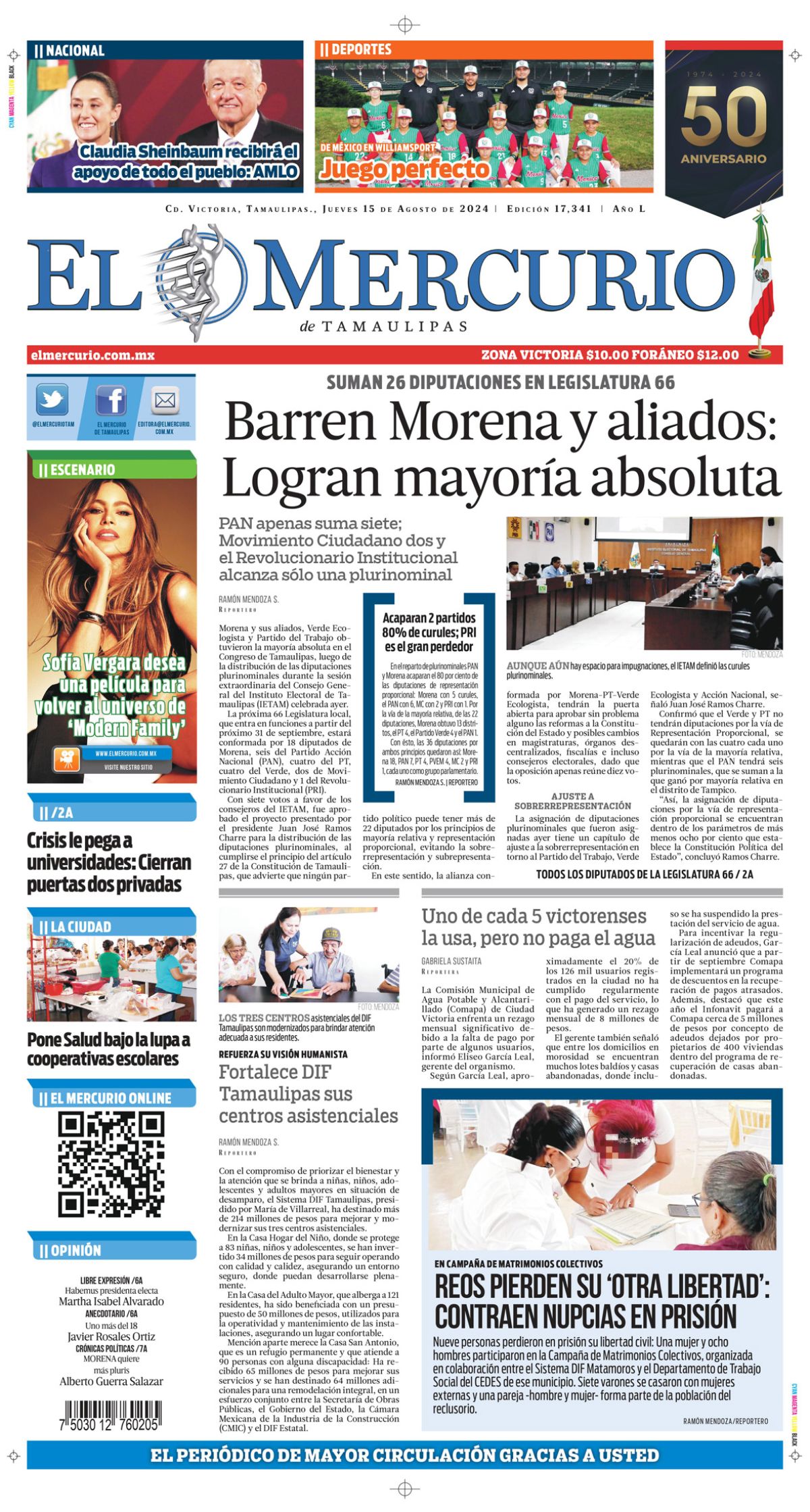 Barren Morena y aliados: Logran mayoría absoluta