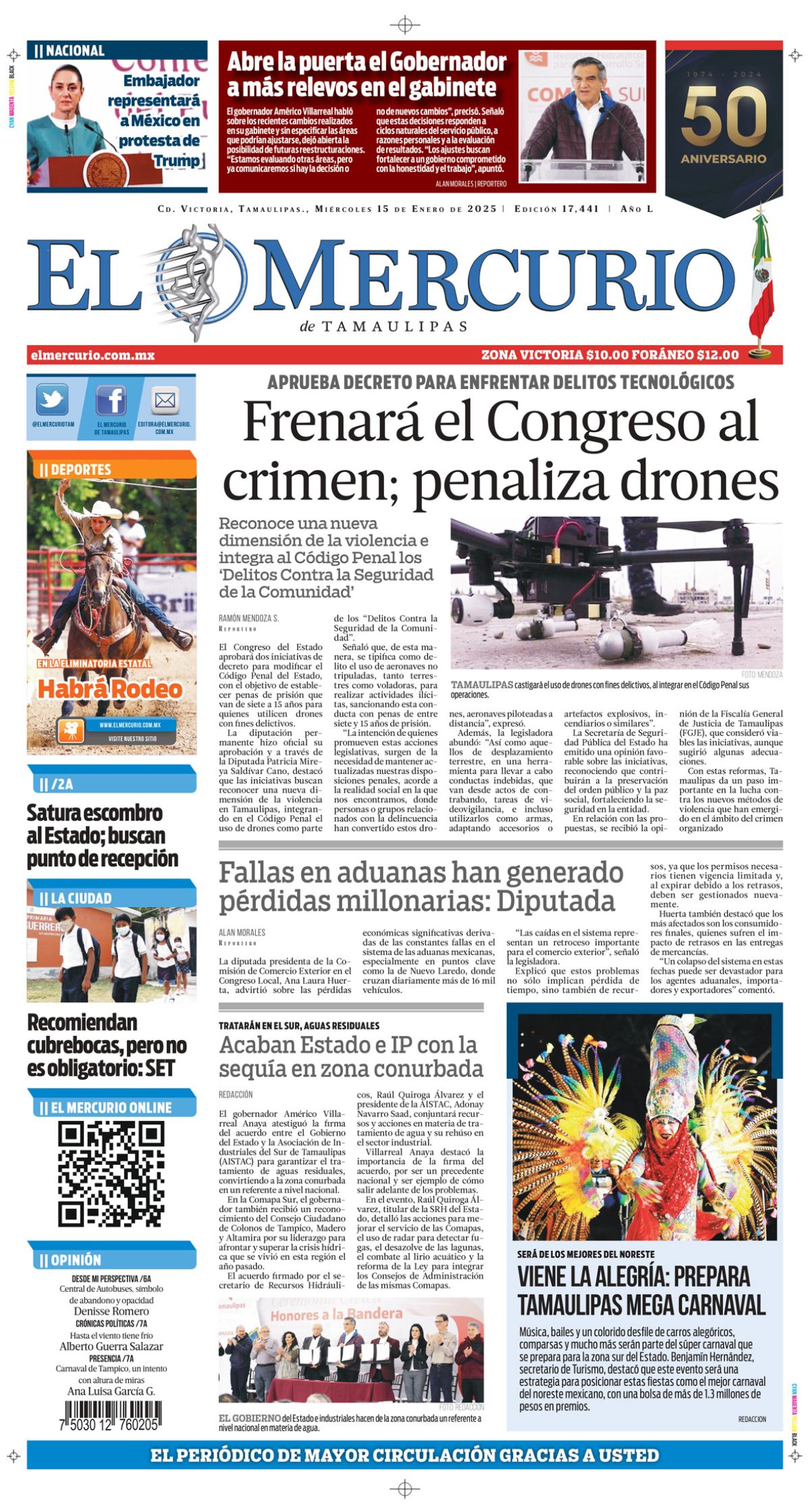 Frenará el Congreso al crimen; penaliza drones