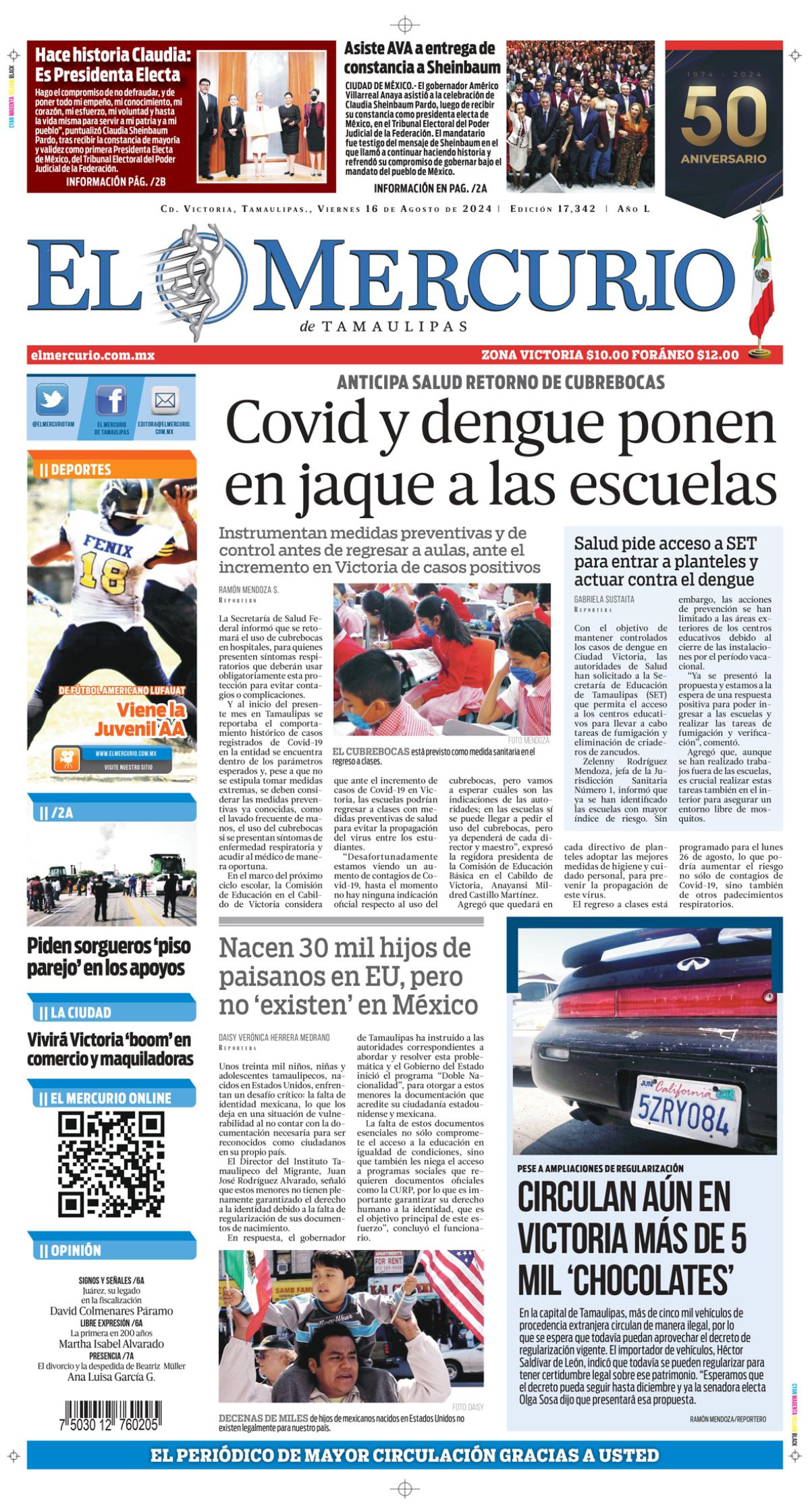 Covid y Dengue ponen en jaque a las escuelas