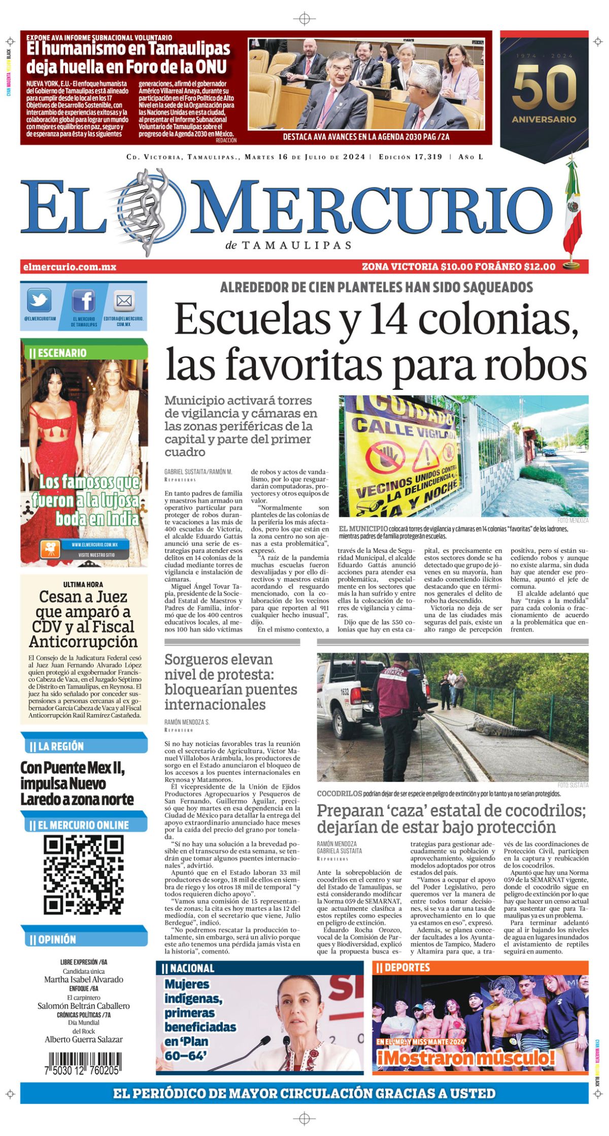 Escuelas y 14 colonias, las favoritas para robos