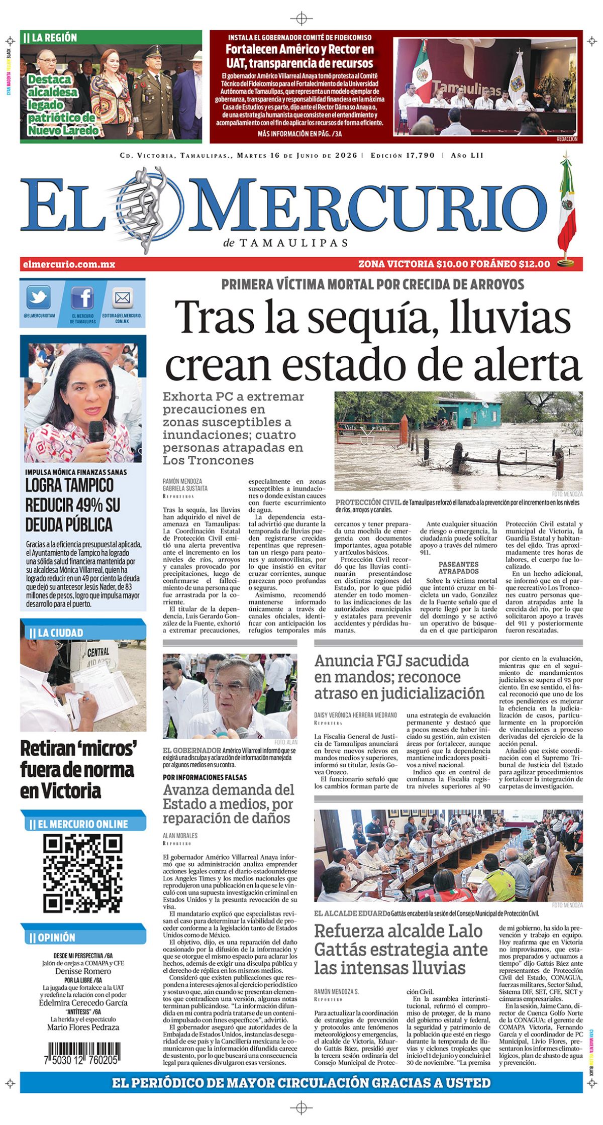 Tras la sequía, lluvias crean estado de alerta