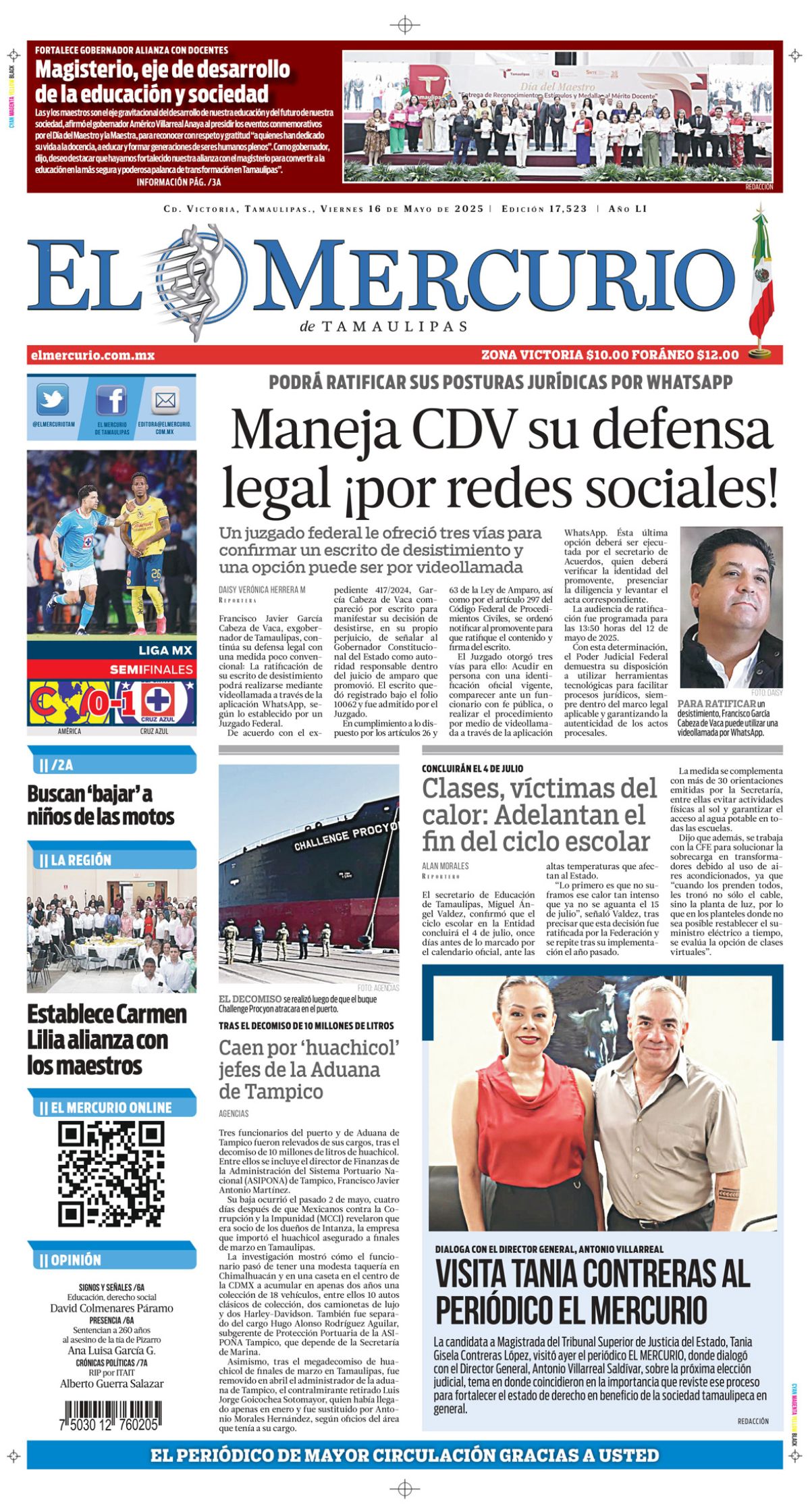 Maneja CDV su defensa legal ¡por redes sociales!
