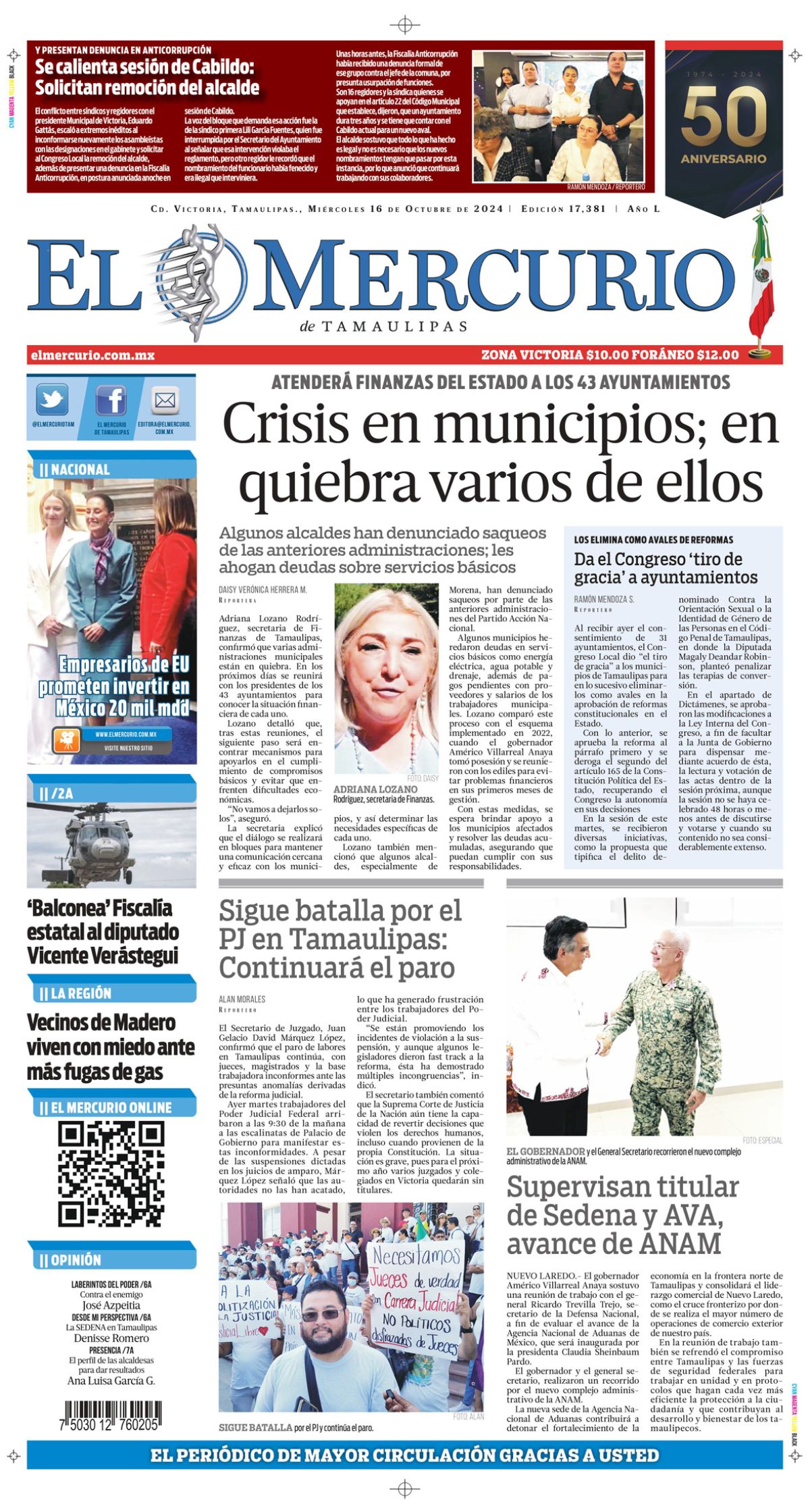 Crisis en municipios; en quiebra varios de ellos