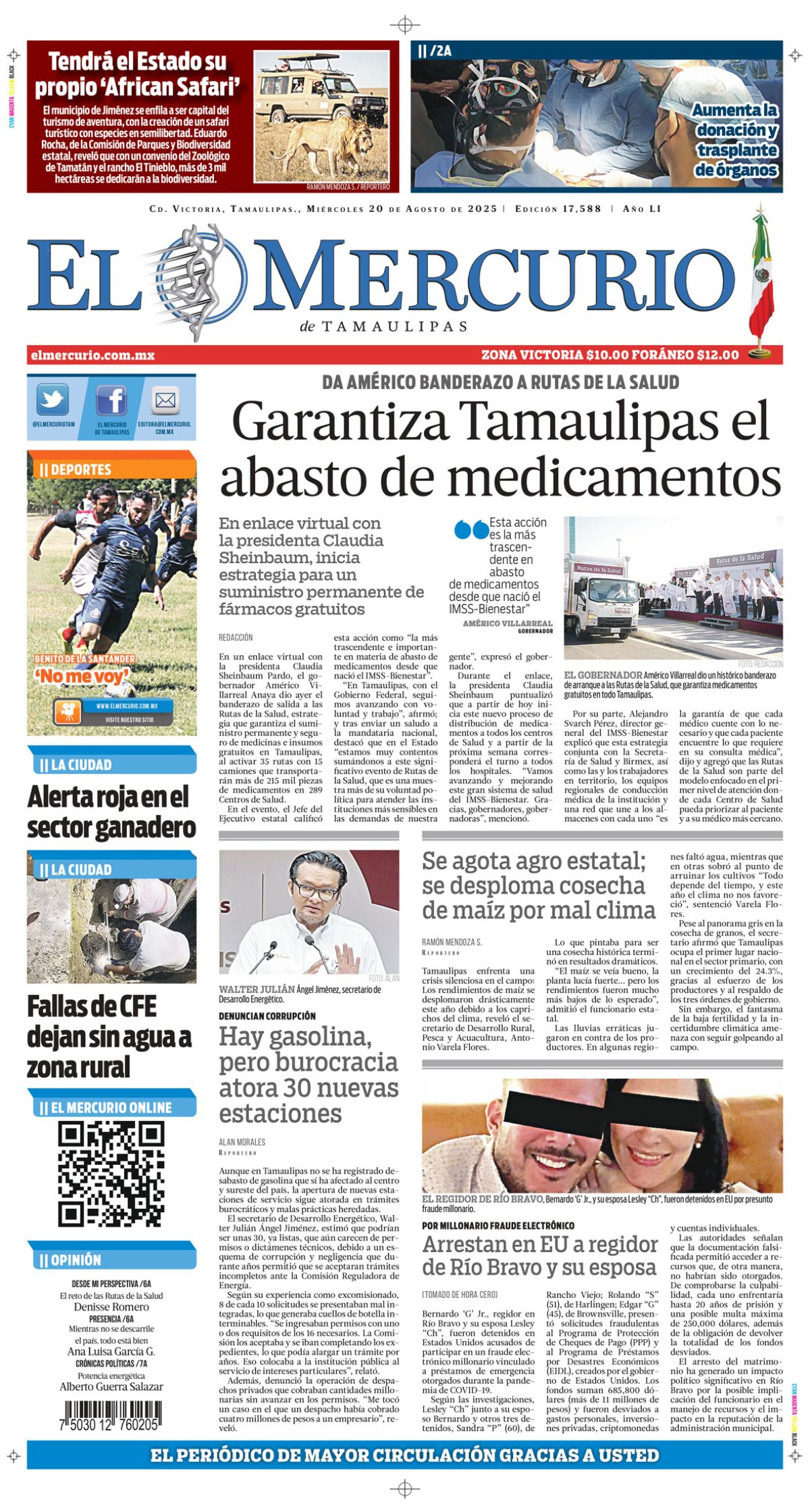 Garantiza Tamaulipas el abasto de medicamentos