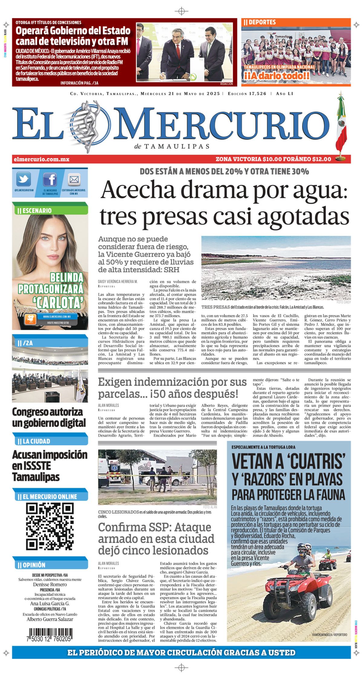Acecha drama por agua: tres presas casi agotadas