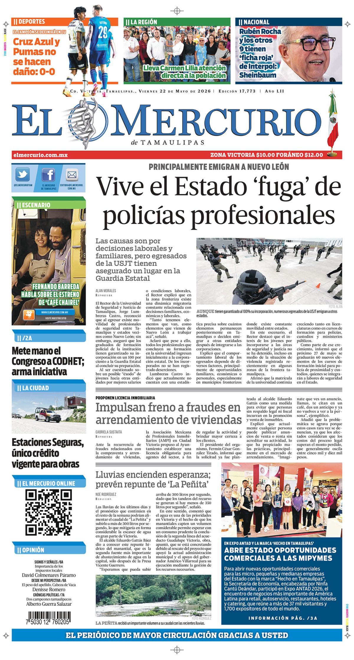 Vive Estado ‘fuga’ de policías profesionales