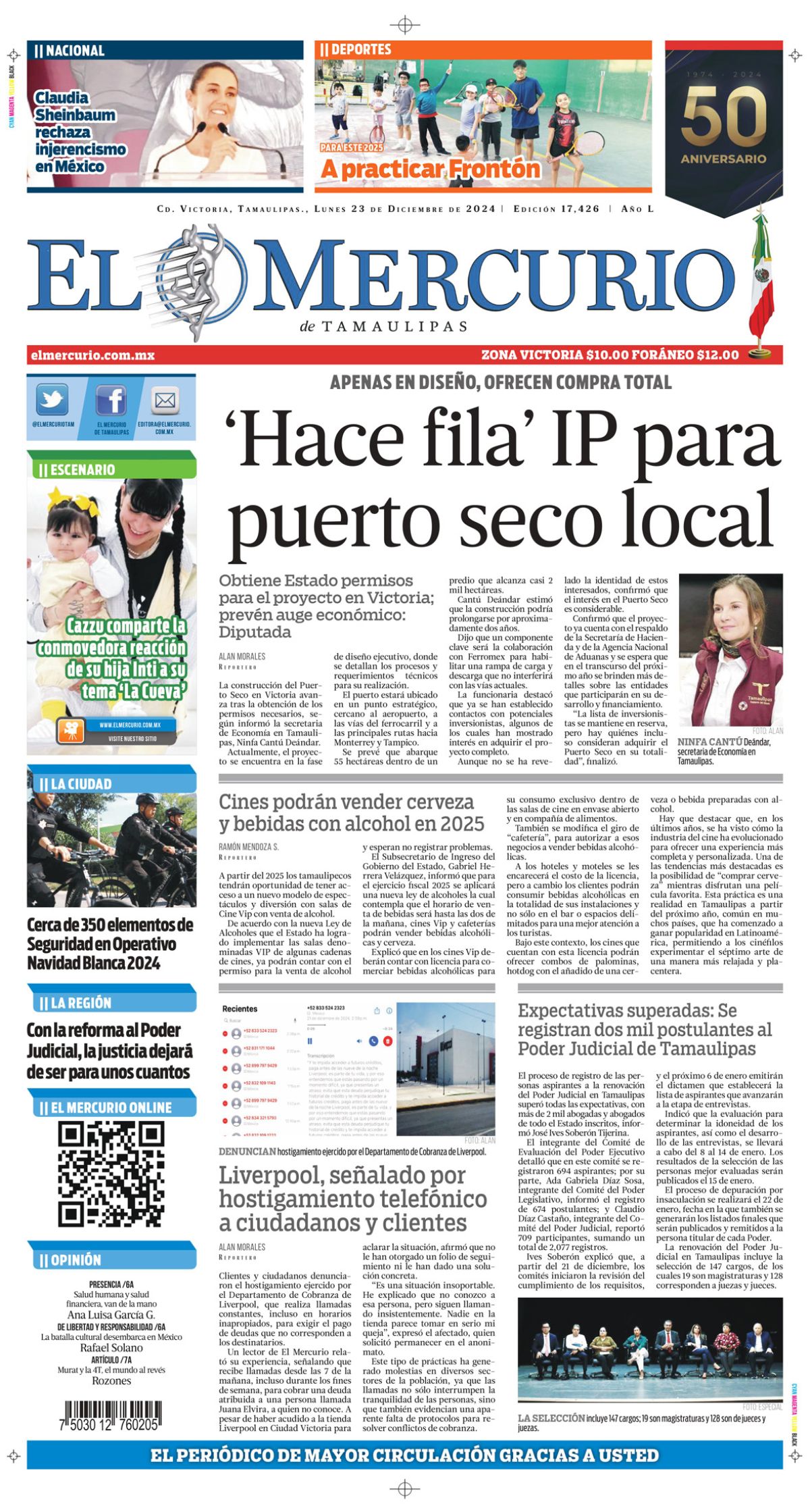 ‘Hace fila’ IP para  puerto seco local