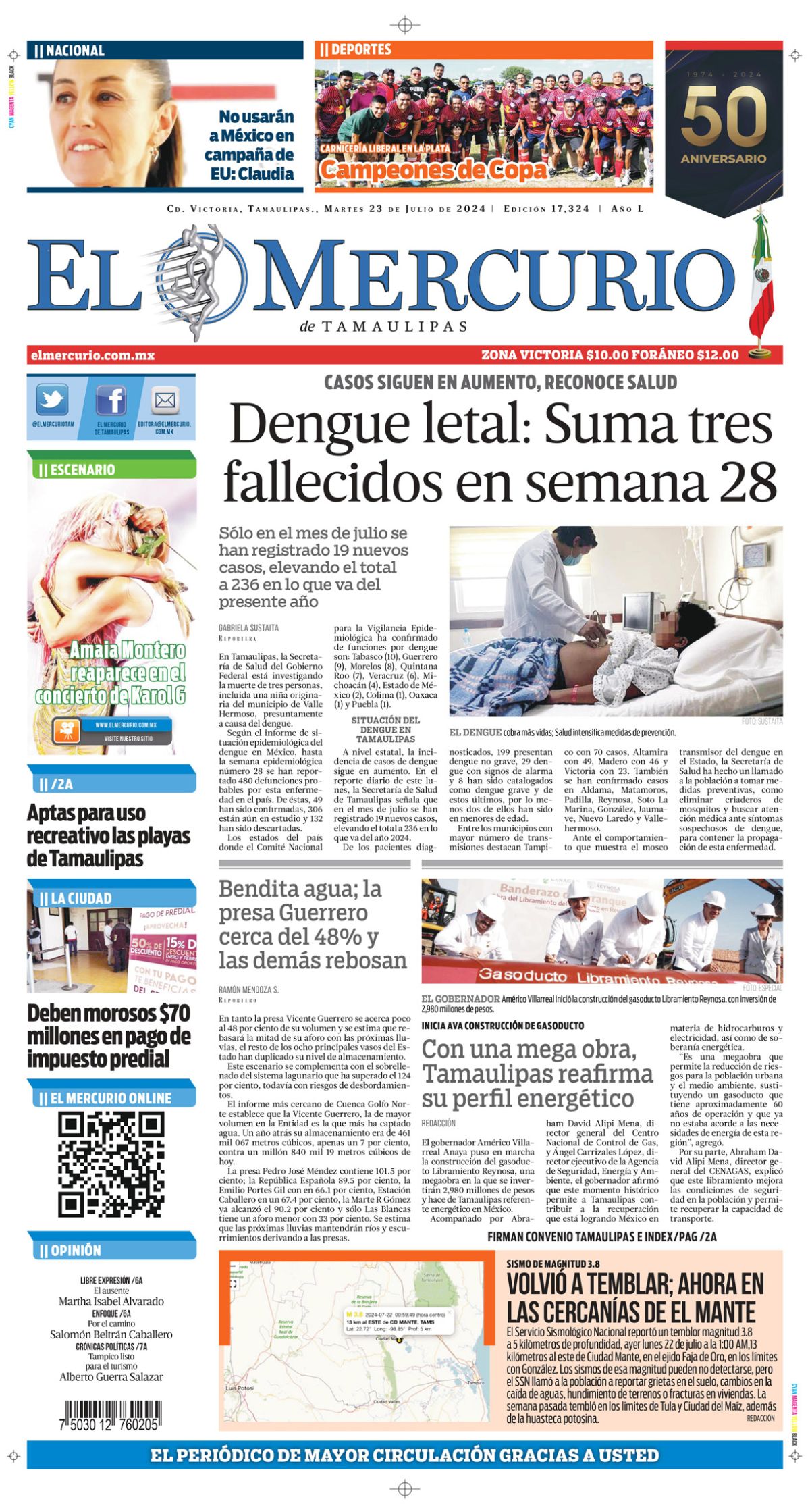 Dengue letal: Suma tres fallecidos en semana 28