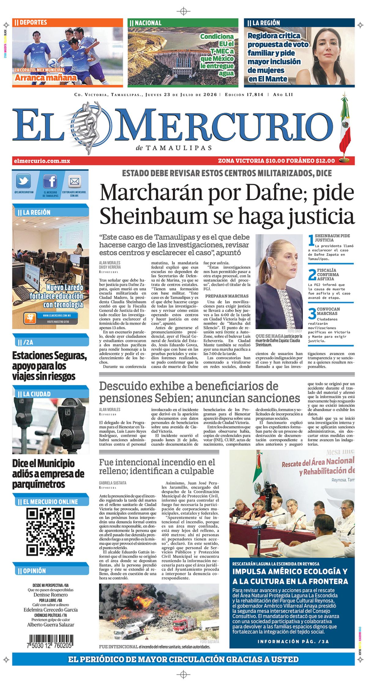 Marcharán por Dafne; pide Sheinbaum se haga justicia
