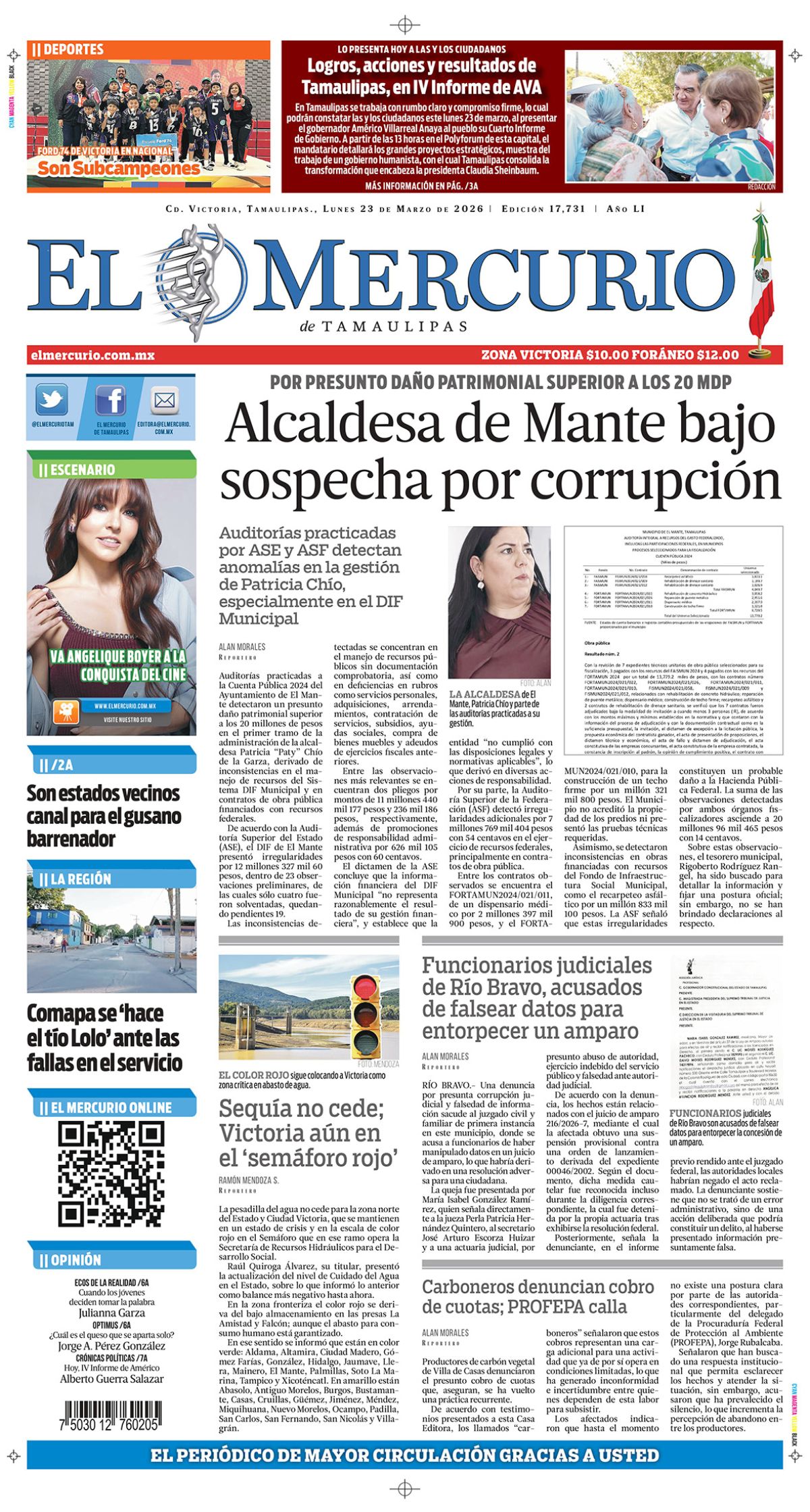 Alcaldesa de Mante bajo sospecha por corrupción
