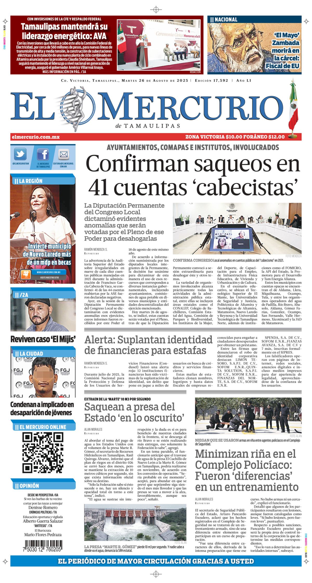 Confirman saqueos en 41 cuentas ‘cabecistas’