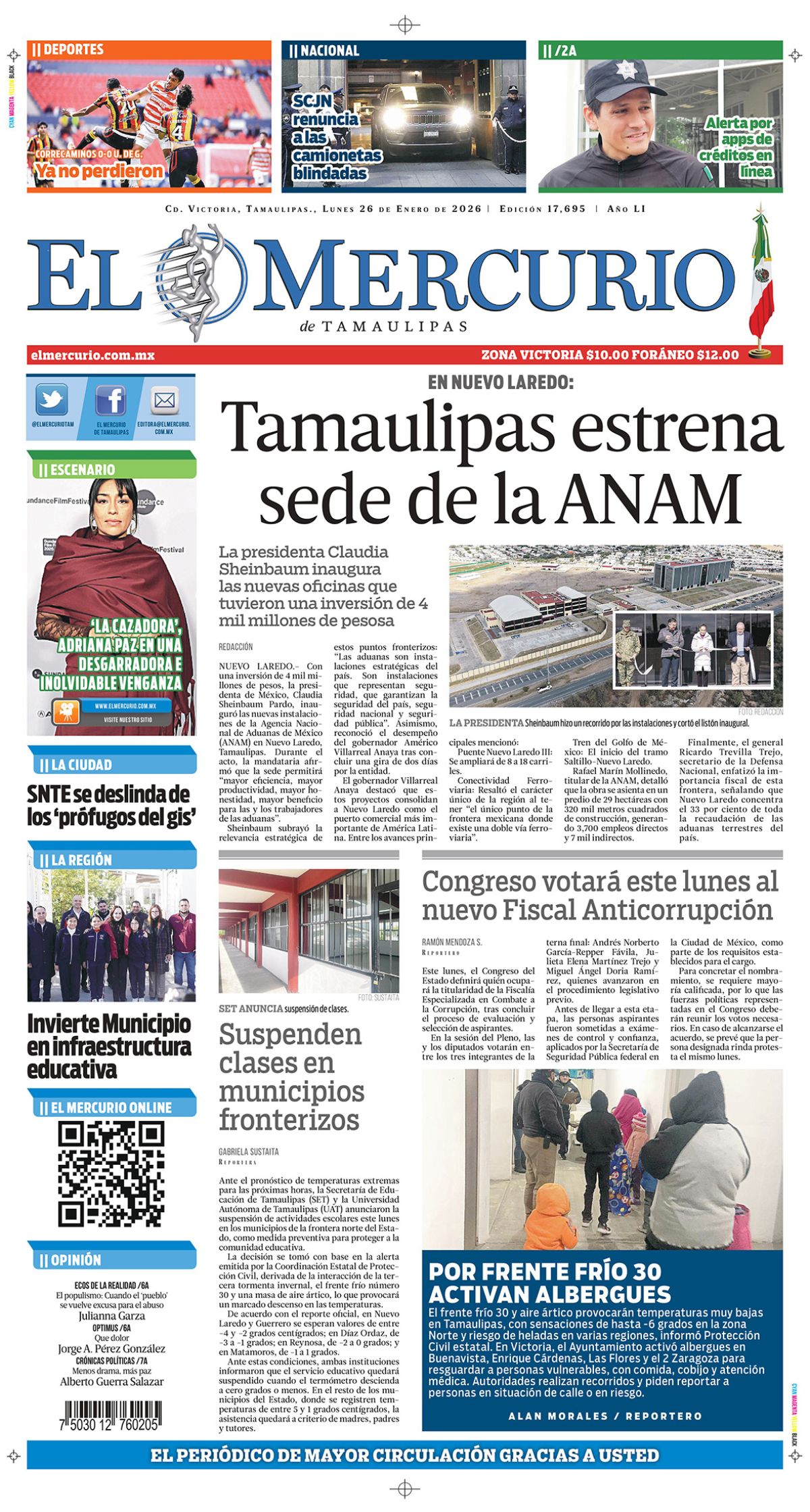 Tamaulipas estrena sede de la ANAM