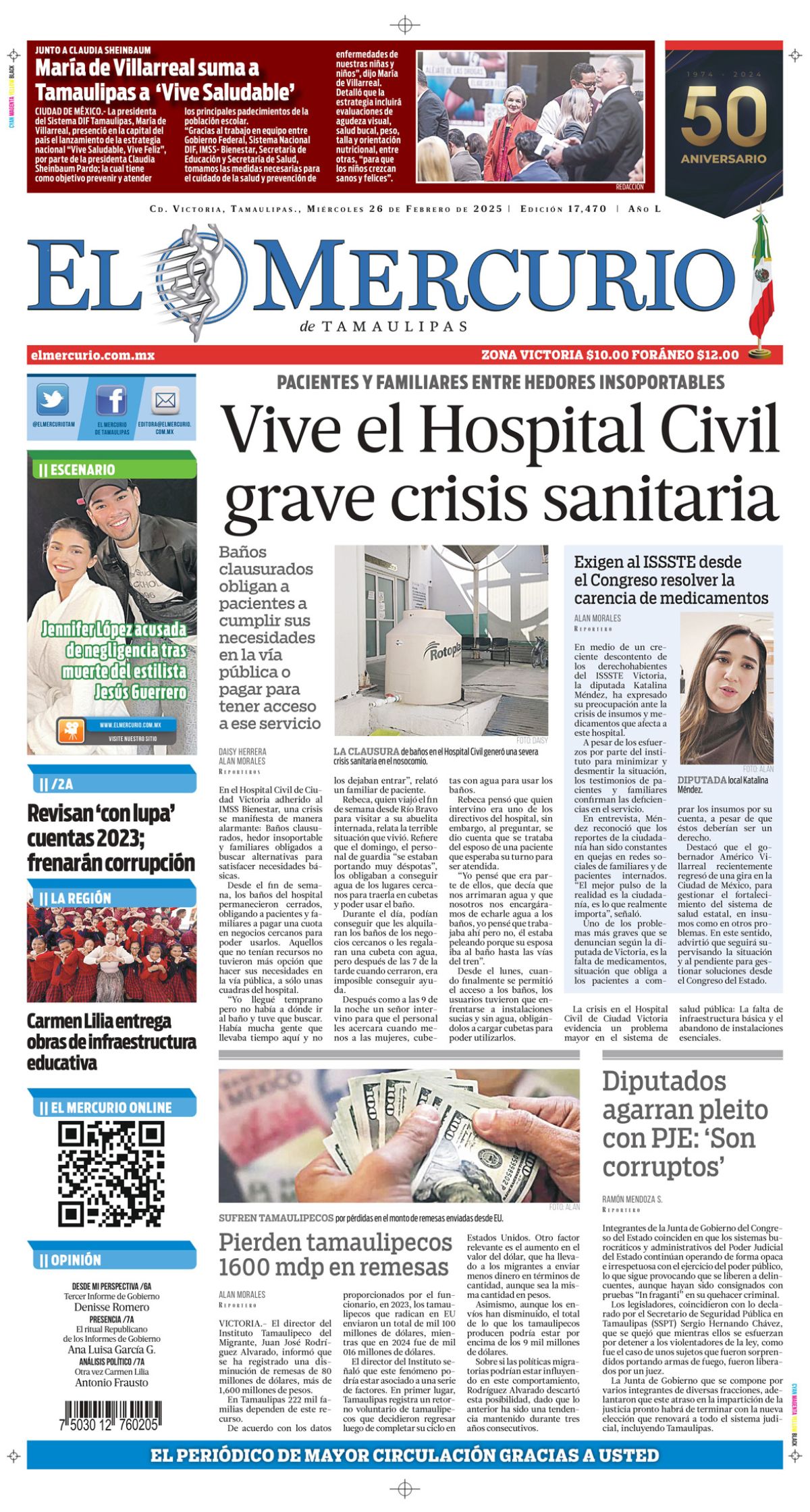 Vive el Hospital Civil grave crisis sanitaria