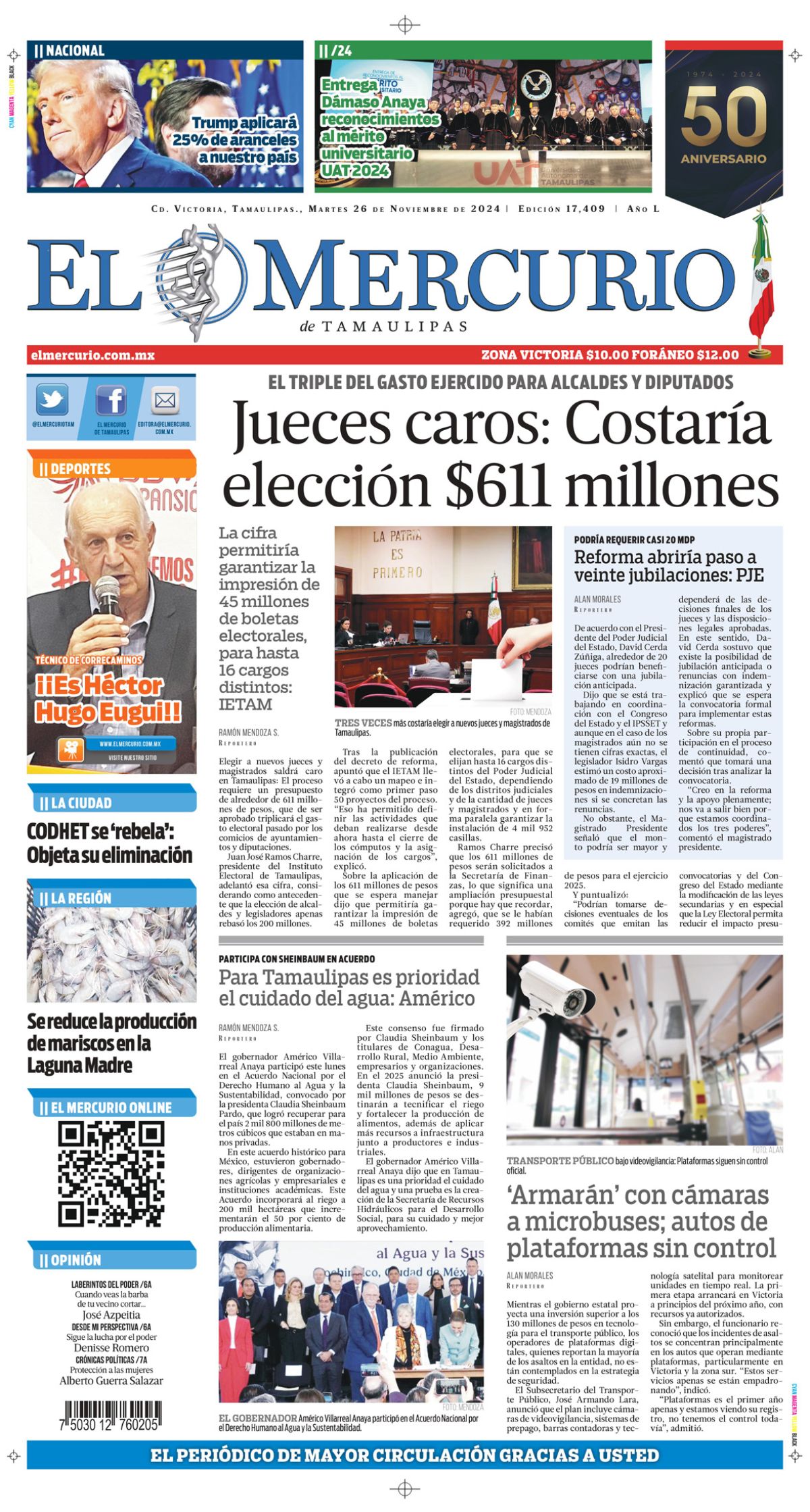 Jueces caros: Costaría elección $611 millones